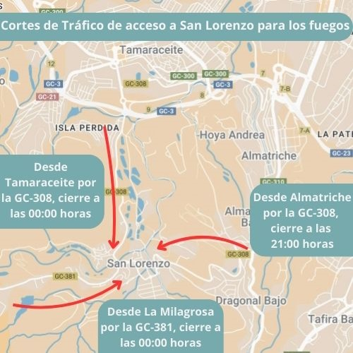 Detalles del dispositivo de movilidad y seguridad para los Fuegos de San Lorenzo