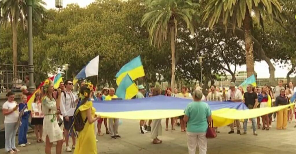 Las Palmas de Gran Canaria pide en la calle el fin de la invasión en Ucrania