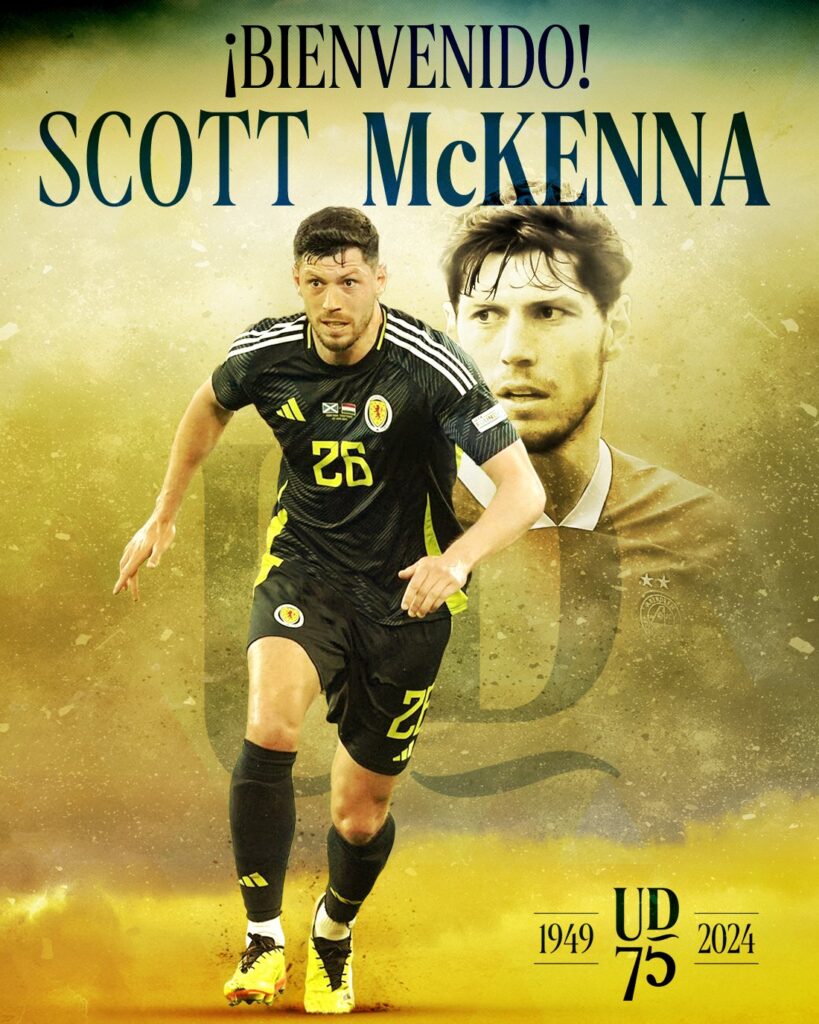 La Unión Deportiva Las Palmas ha anunciado este miércoles el fichaje  del defensa escocés Scott McKenna