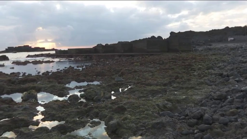 Grandes mareas, pleamares y bajamares. Imagen: Bajamar en Los Cancajos, La Palma