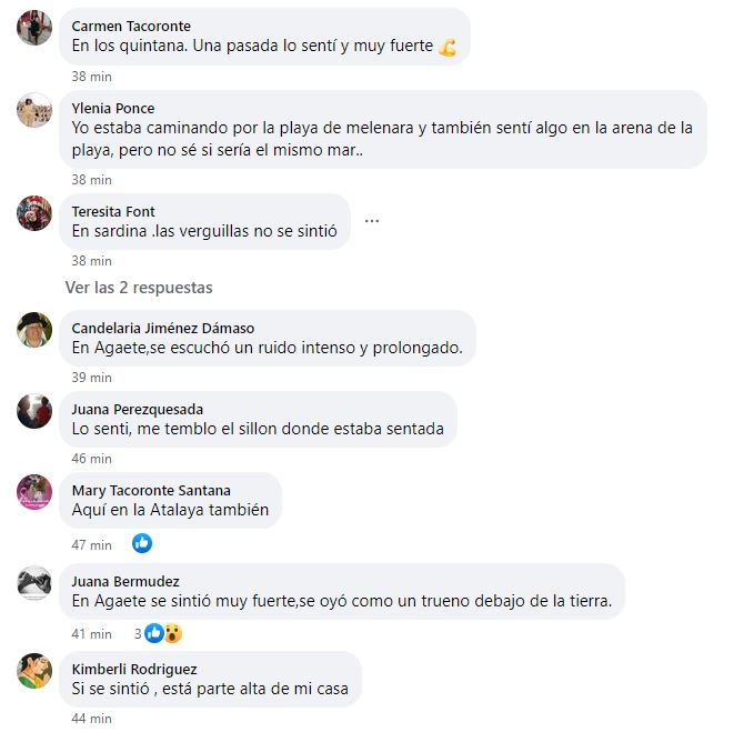 Reacciones al terremoto de Gran Canaria