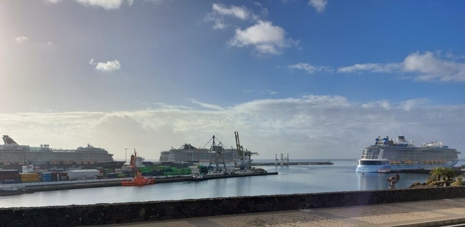 El Britannia inaugura la temporada de cruceros en Arrecife, Lanzarote