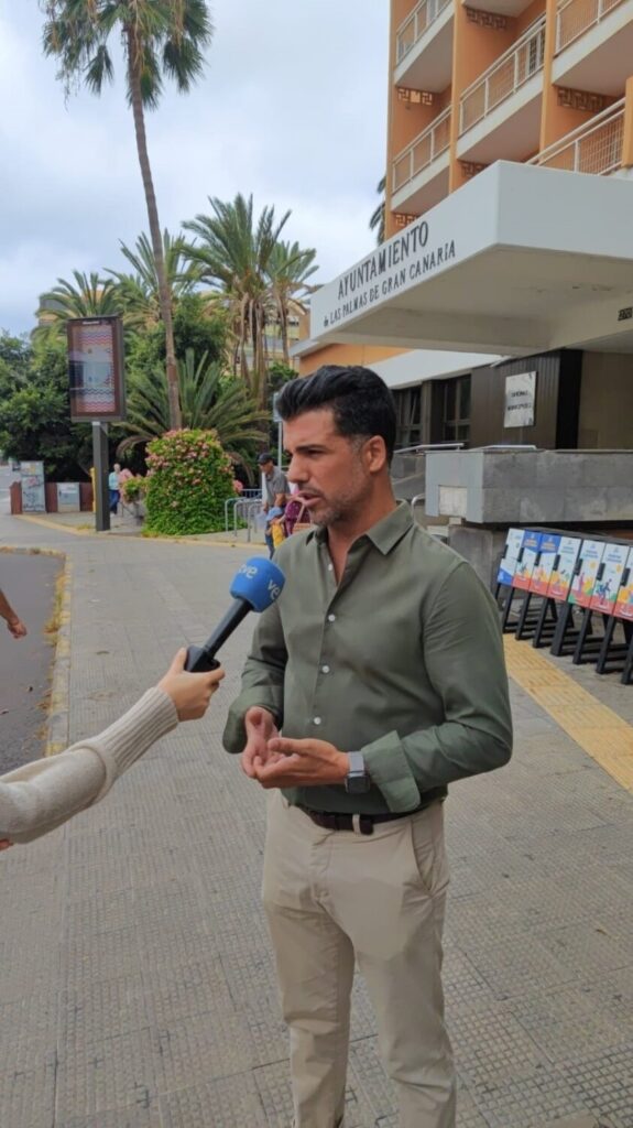 El portavoz de CC en el Ayuntamiento de Las Palmas de Gran Canaria, David Suárez