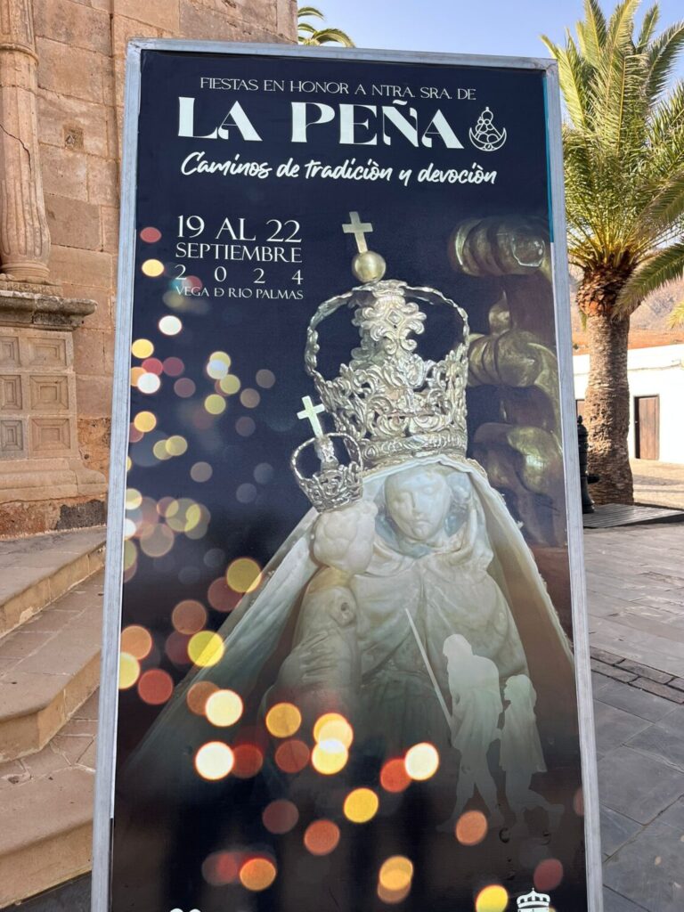 Cartel de las fiestas de la Virgen de la Peña en Fuerteventura / RTVC / María Asensio