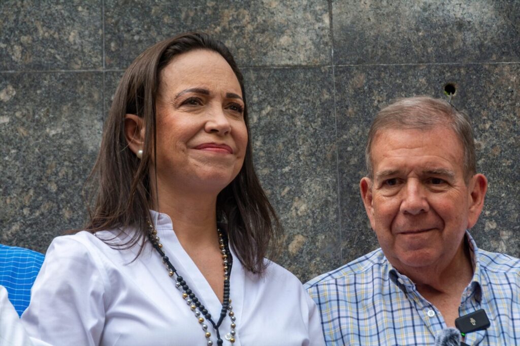 La líder opositora de Venezuela, María Corina Machado, y el excandidato opositor Edmundo Gonzalez - Jimmy Villalta / Zuma Press / ContactoPhoto