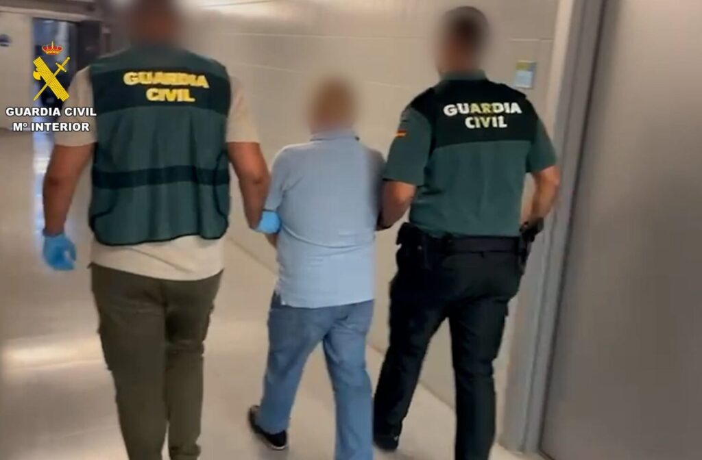 Detenido un ciudadano alemán en Gran Canaria con orden de búsqueda de Alemania. Imagen Guardia Civil