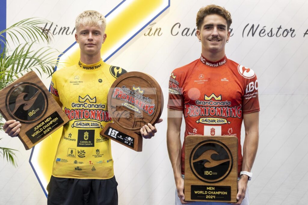 Armide Soliveres, el primer canario en ganar el mundial de bodyboard. El Cabildo de Gran Canaria recibió este martes al campeón del Circuito Mundial de Bodyboard, Armide Soliveres (d), y al campeón júnior, Alexander Montes (i). EFE/ Quique Curbelo