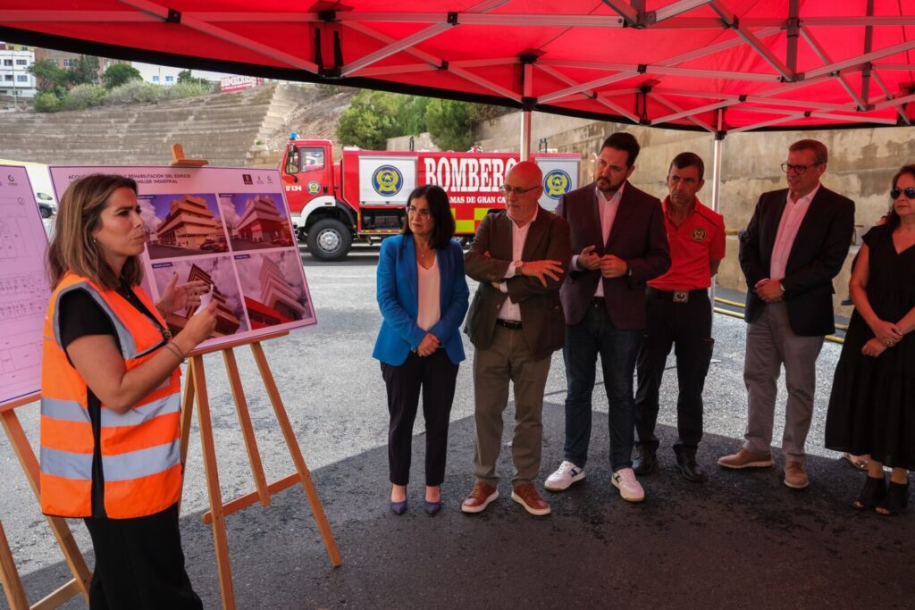 Explicación del proyecto de reforma del parque de bomberos de Miller Bajo en Las Palmas de Gran Canaria/Ayuntamiento de Las Palmas de Gran Canaria