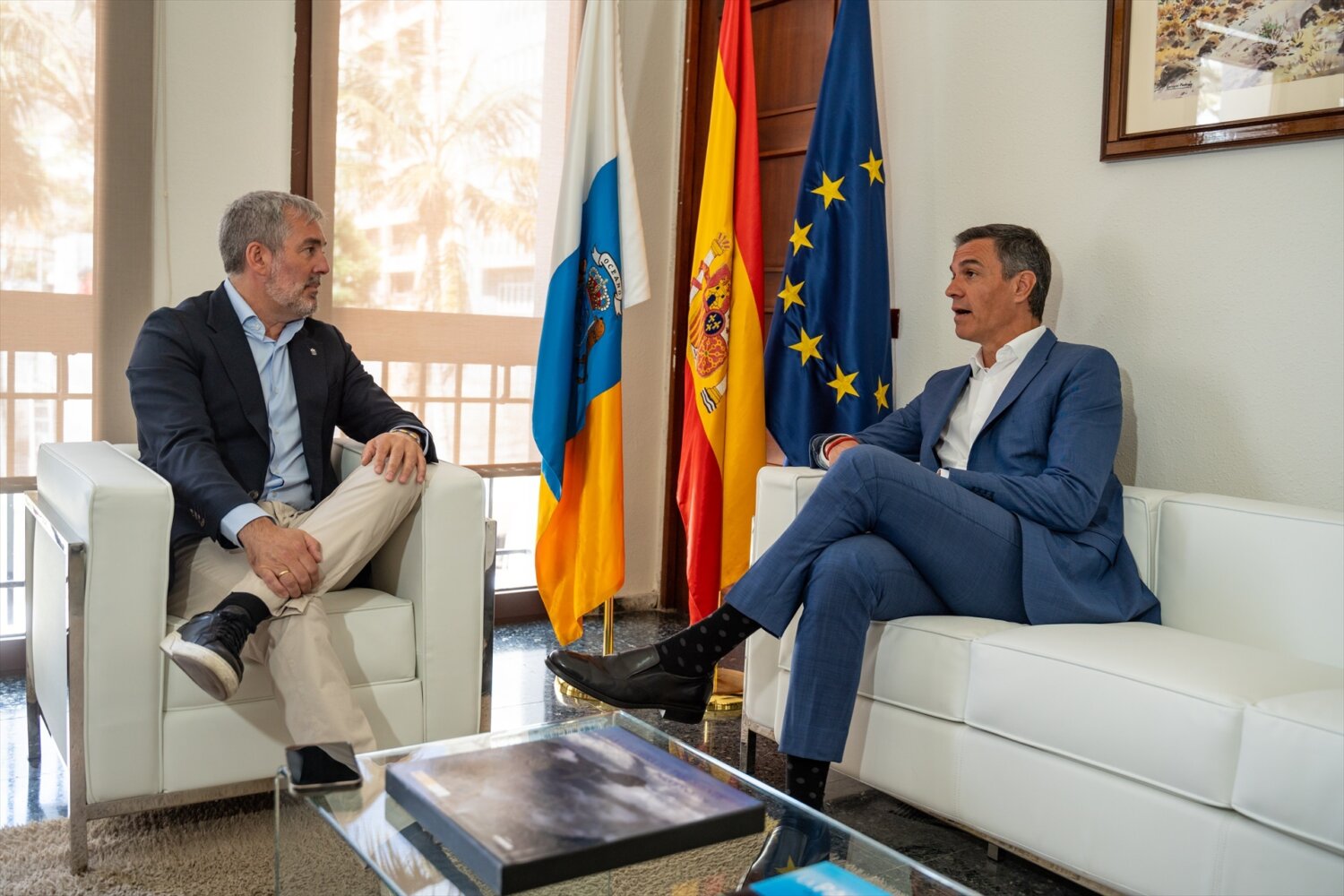 La reunión entre Sánchez y Clavijo dentro se adelanta al jueves