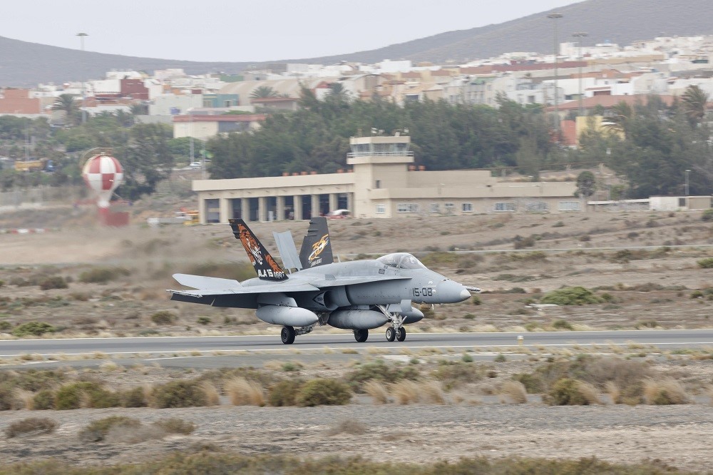 El cielo de Canarias vuelve a ser el escenario del Ejercicio Sirio. Imagen de los preparativos del Ejercicio Sirio 2024, del Ejercito del Aire y del Espacio/ Mando Aéreo de Canarias