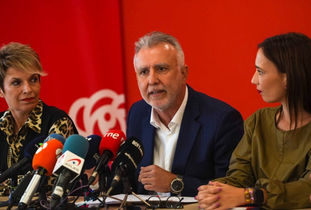 Ángel Víctor Torres en rueda de prensa. Imagen PSOE Canarias