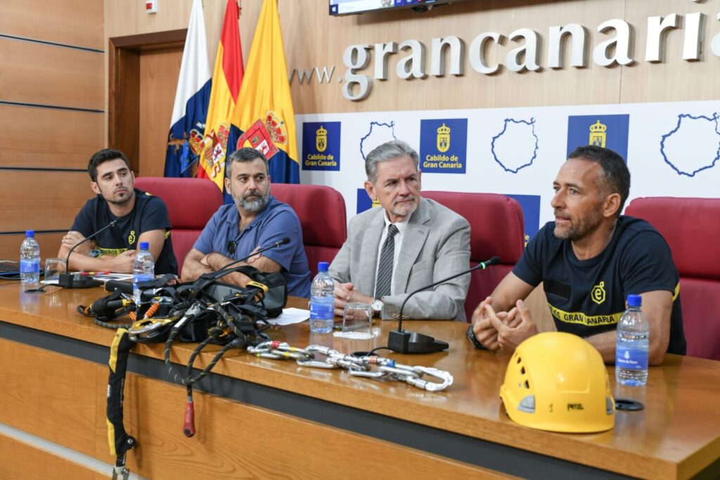 Los accidentes en montaña aumentaron un 80% en Gran Canaria. Rueda de prensa de las I Jornadas de Tecnificación en Intervenciones en Media Montaña/ Consorcio de Emergencias de Gran Canaria