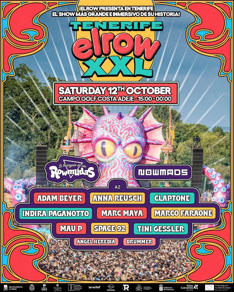 ElRow vuelve un año más a Tenerife. Imagen del cartel de ElRow XXL Tenerife/ Farra World