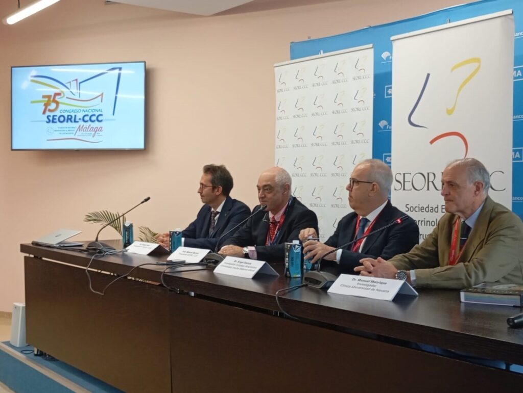 Momento de la presentación del estudio en el 75º Congreso Nacional de la Sociedad Española de Otorrinolaringología y Cirugía de Cabeza y Cuello.