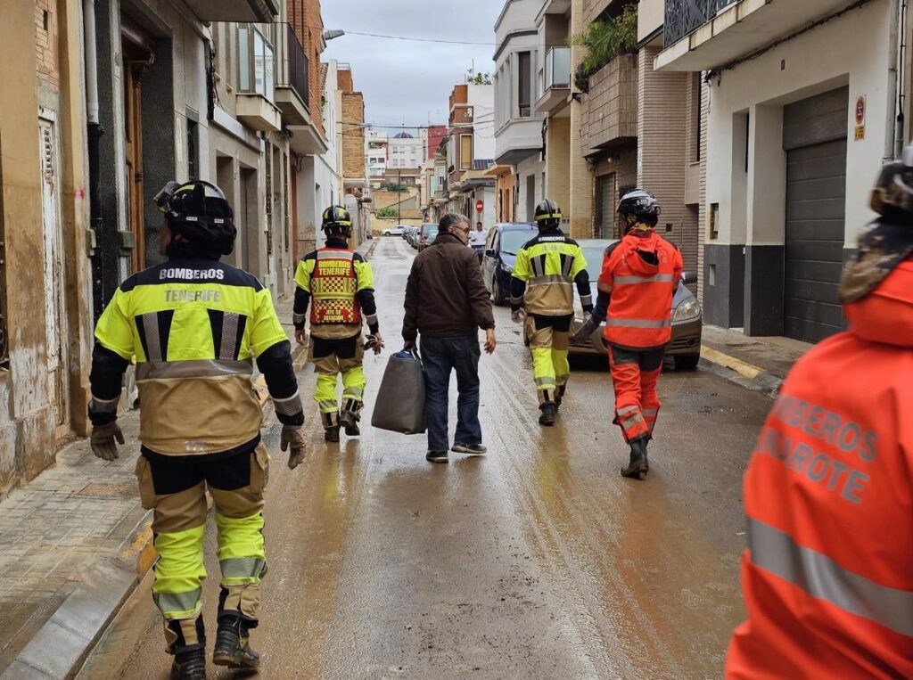 Dispositivo de emergencias del Gobierno de Canarias en Alfafar, Valencia