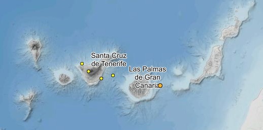 Enjambre sísmico en el Teide. Foto del mapa del IGN con los movimientos sísmicos del Archipiélago canario desde el 11/11/24 hasta el 14/11/24./ Instituto Geográfico Nacional.Enjambre sísmico en el Teide. Foto del mapa del IGN con los movimientos sísmicos del Archipiélago canario desde el 11/11/24 hasta el 14/11/24./ Instituto Geográfico Nacional.