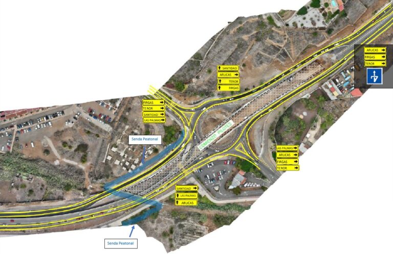 Nuevos desvíos el próximos jueves para soterrar la GC-20 en Arucas, Gran Canaria