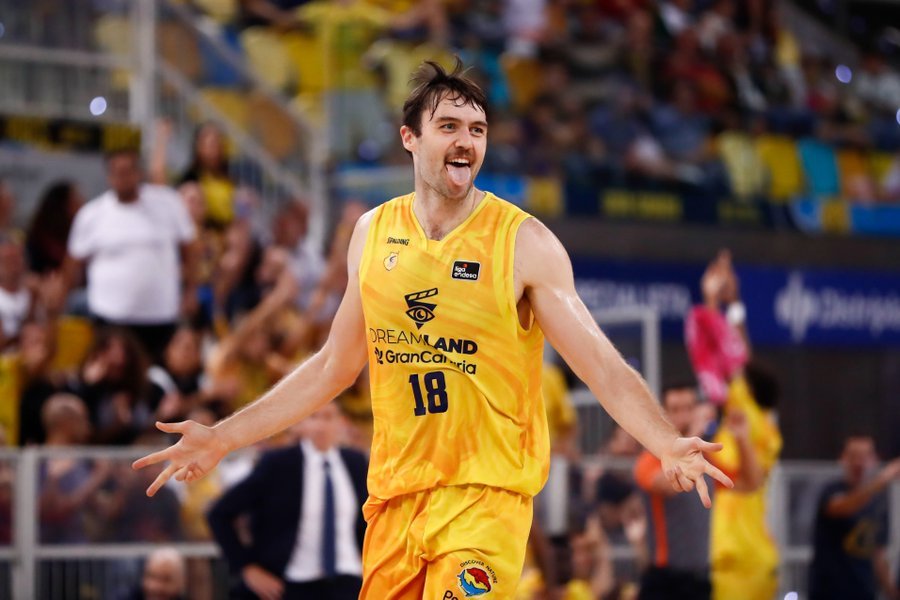 Mike Tobey, clave en el partido. Imagen Dreamland Gran Canaria