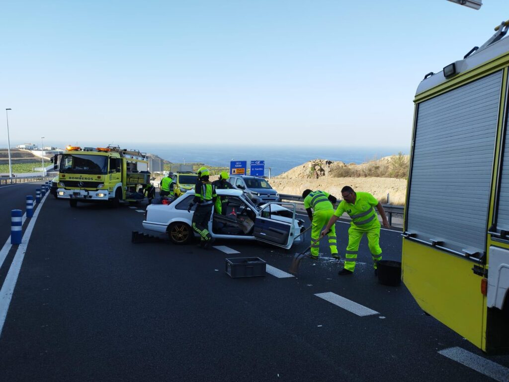 Estado en el que quedó el vehículo siniestrado tras el accidente