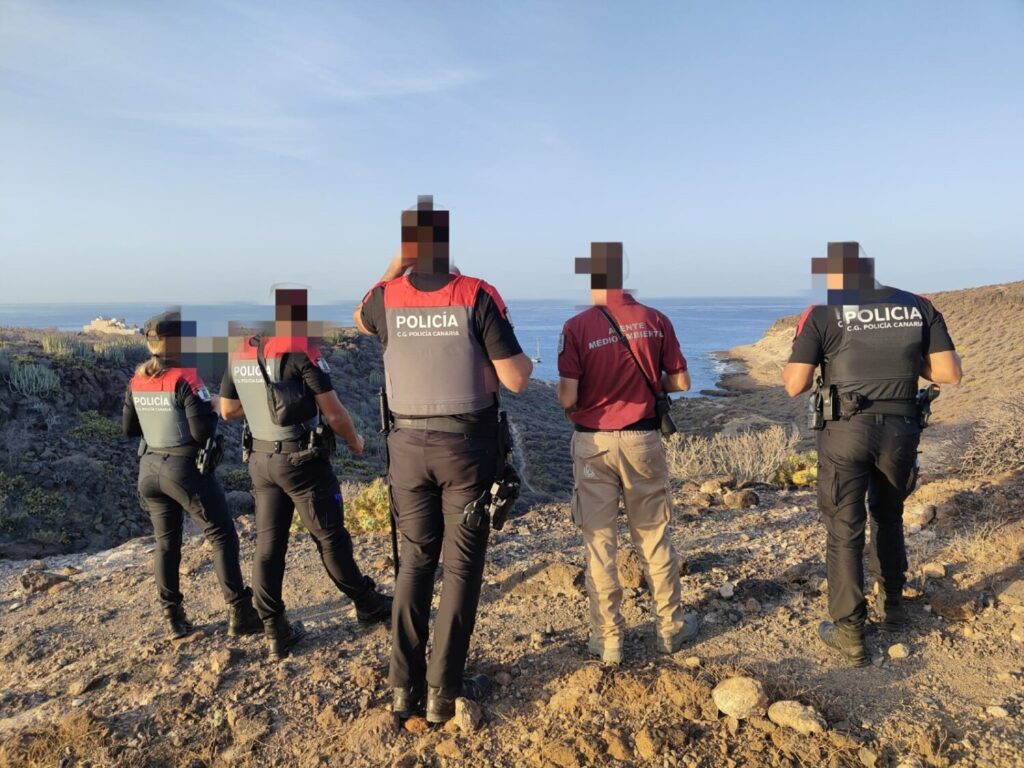 Agentes de la Policía Canaria realizaron esta operación en la zona de La Caleta de Adeje, considera un Espacio Natural Protegido / Gobierno de Canarias 