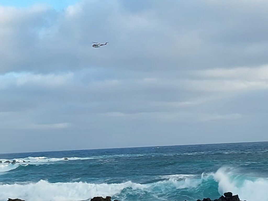 Tercer día de búsqueda del hombre desaparecido en la costa de Haría