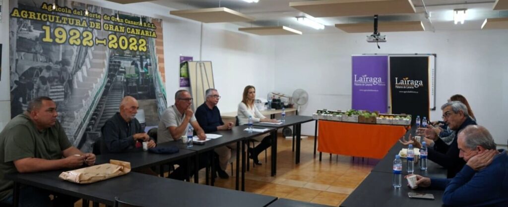 NC impulsará el sector primario en su VI Congreso. Reunión de NC con la Cooperativa Agrícola del Norte de Gran Canaria/ Nueva Canarias.