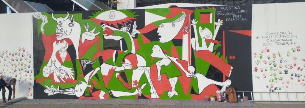 Concluye la restauración del mural en apoyo a Palestina en Puerto de la Cruz