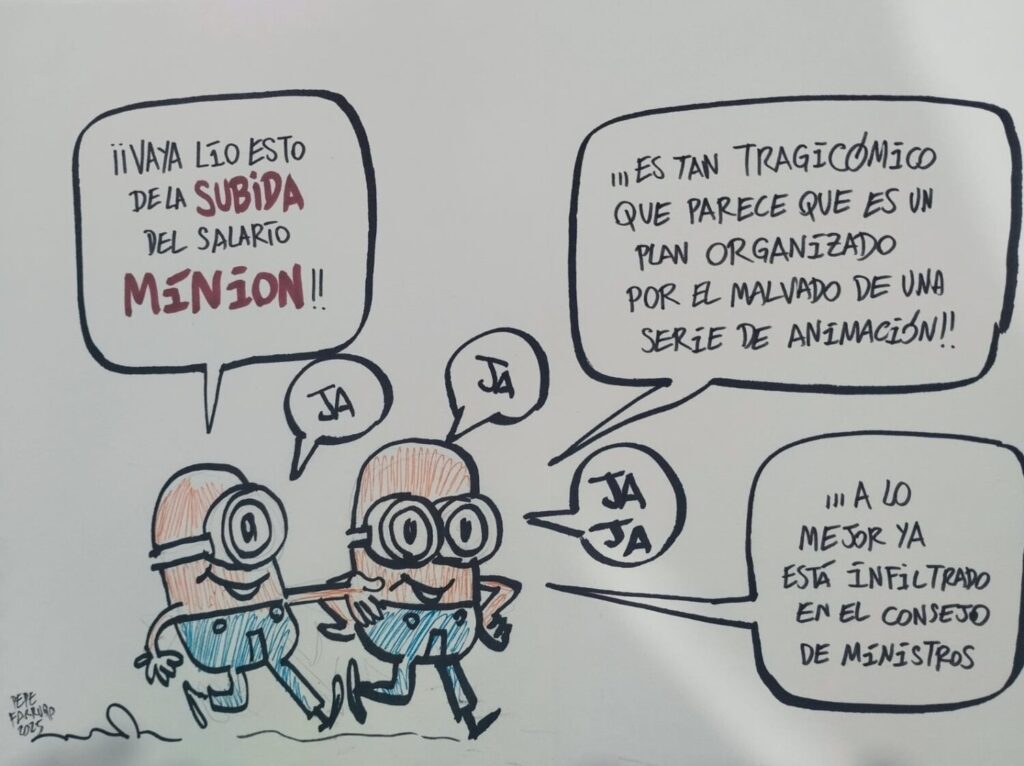 La actualidad en viñetas. El salario mínimo profesional tiene que tributar