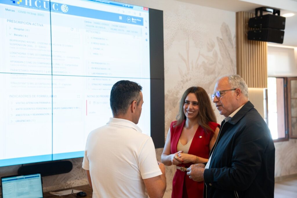 Curbelo destaca el impacto del visor único en la sanidad gomera. El presidente del Cabildo de La Gomera, Casimiro Curbelo, durante la presentación de la implantación del Visor único en la isla/ Cabildo de La Gomera.