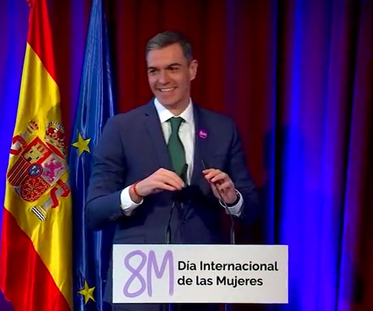 El presidente del Gobierno, Pedro Sánchez, apela a la lucha feminista en el acto institucional con motivo del Día Internacional de las Mujeres