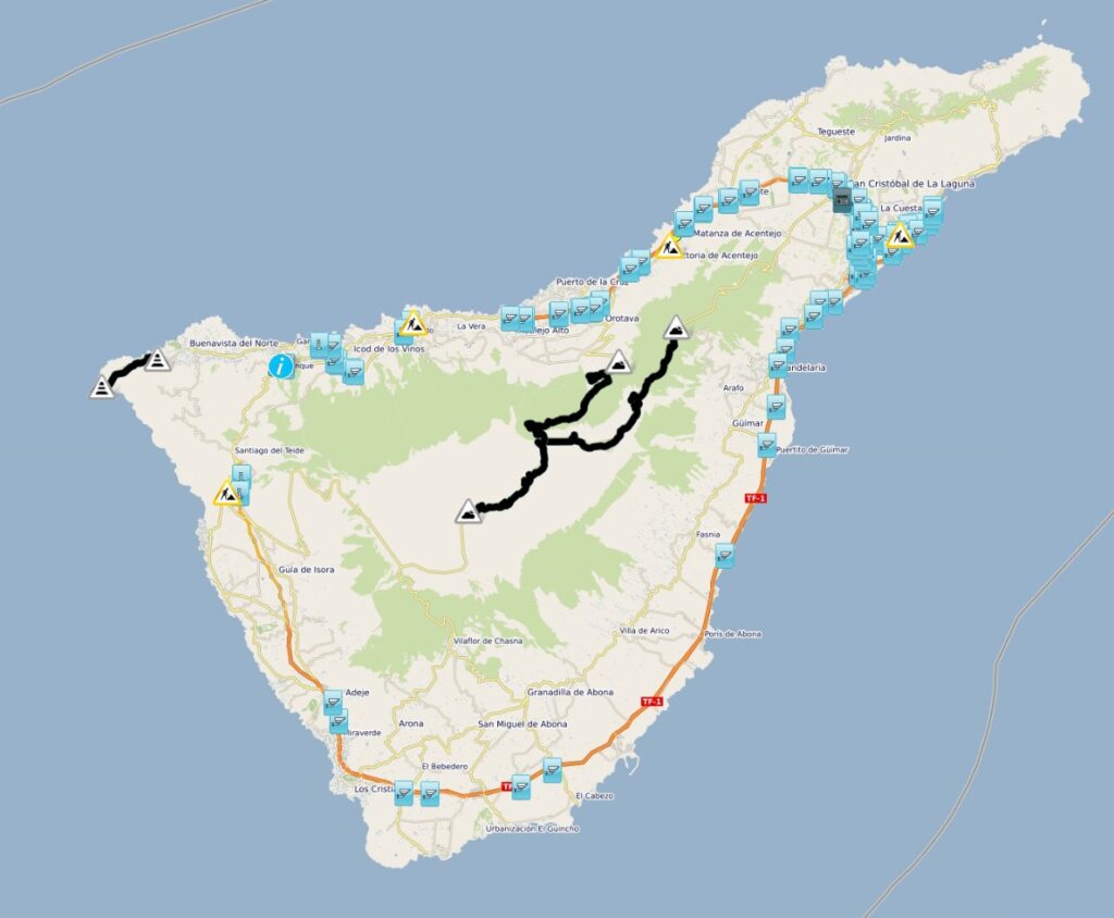 Continúa la prealerta por lluvias y nieve en Canarias. Accesos al Teide cortador por la prealerta en Canarias/ Cabildo de Tenerife.