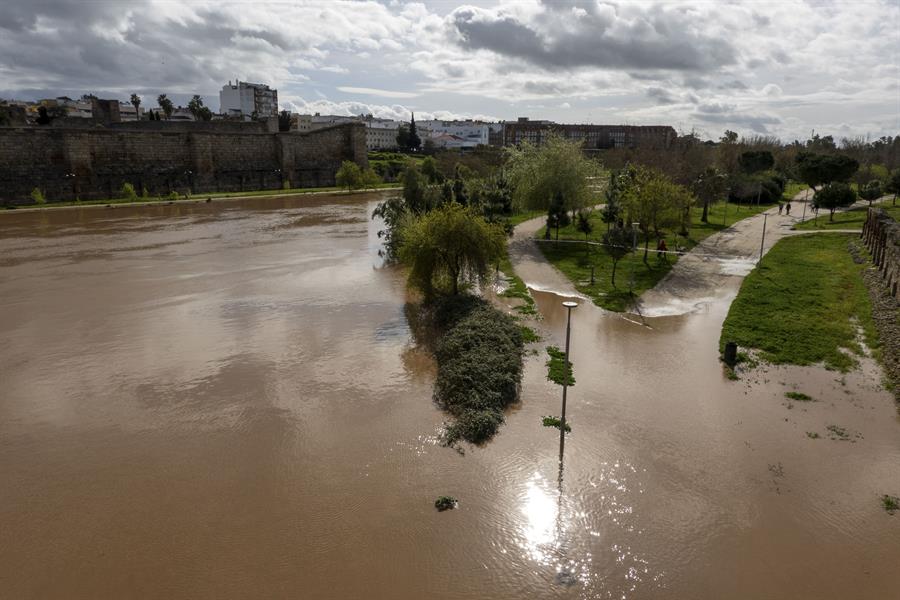 Zonas inundadas en Mérida. Imagen EFE