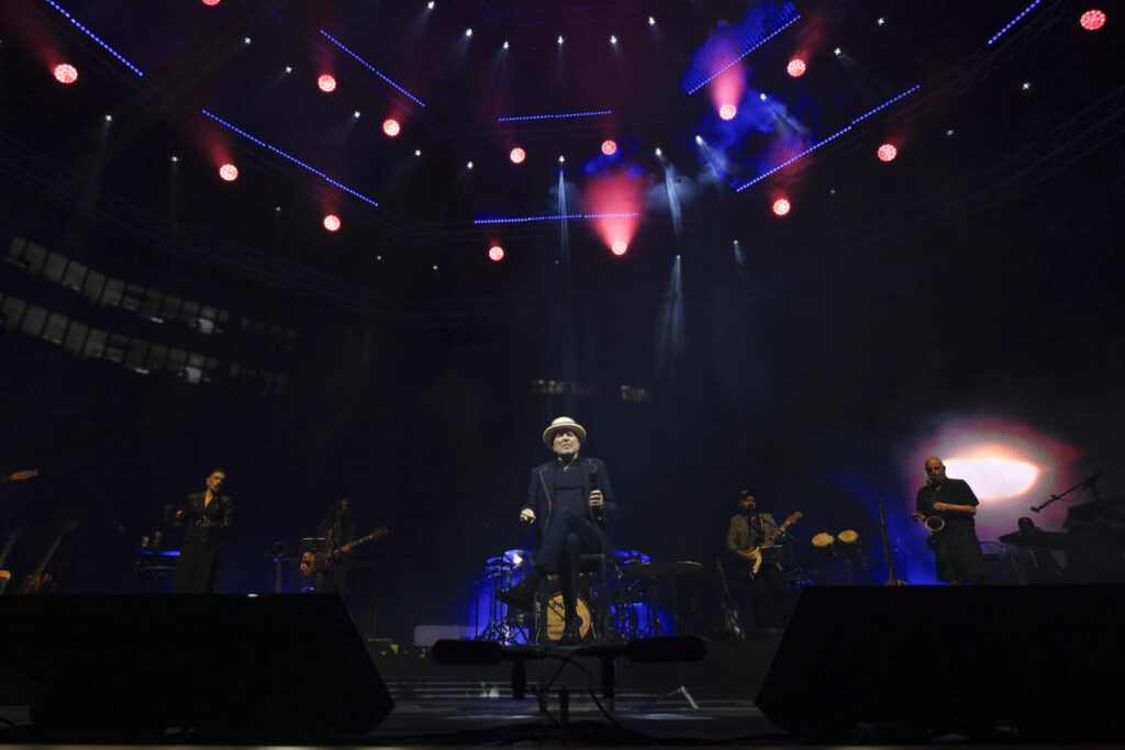 Instante del concierto de Joaquín Sabina, este jueves, en Gran Canaria