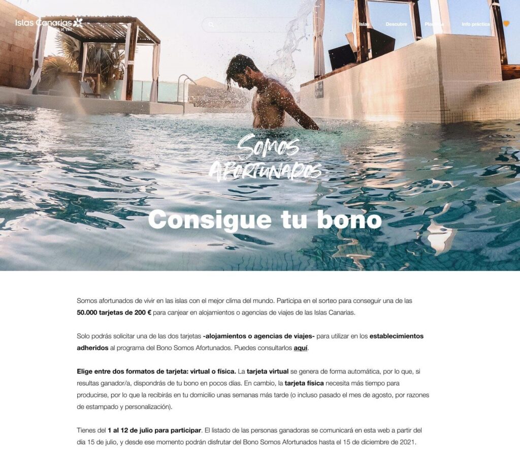 El Gobierno abre mañana a las 12.00 horas la inscripción para optar a los bonos turísticos
