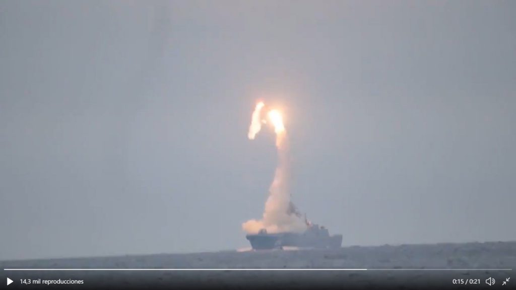 Rusia lanza por primera vez un misil de crucero hipersónico 'Tsirkon' desde un submarino nuclear