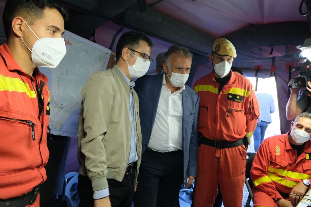 Bolaños garantiza el compromiso del Estado con La Palma y anuncia la vuelta de Sánchez este domingo