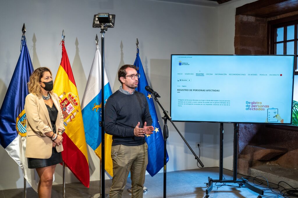 Comienza a funcionar el registro único para los afectados por el volcán