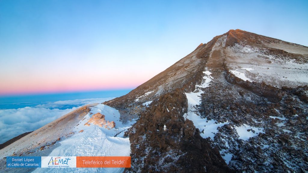 Nieve en el Teide. Aemet