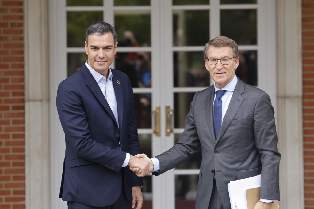 Núñez Feijóo y Sánchez se reunirán este miércoles en el Congreso