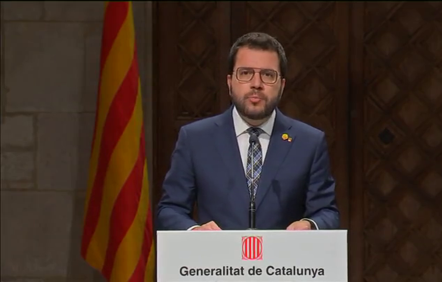 Pere Aragonés seguirá gobernando "por responsabilidad" tras la ruptura con JxCat
