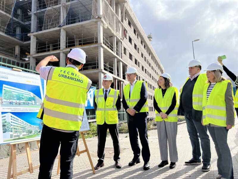 Comienza a coger forma el primer edificio del plan de reposición del barrio Las Rehoyas, Gran Canaria