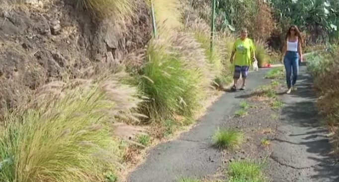 Estado de la carretera que denuncian los vecinos de Valle Crispín