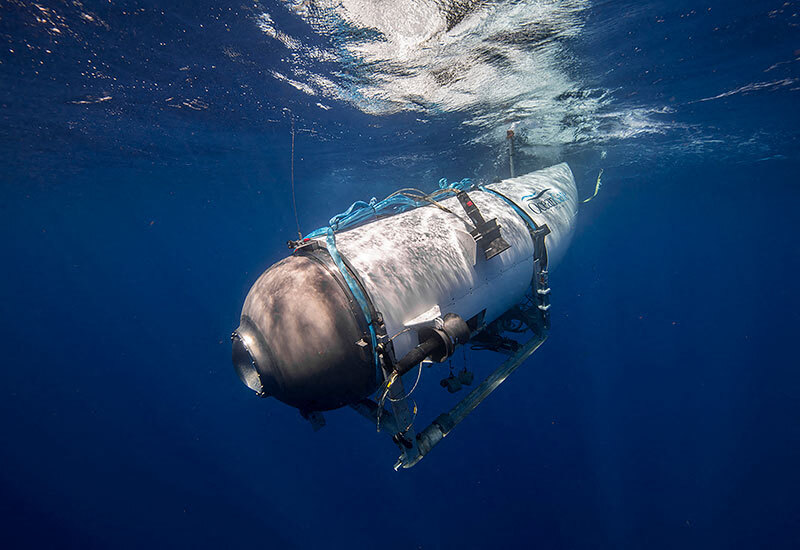 Imagen del sumergible Titan en el que viajaban los cinco expedicionarios para ver los restos del Titanic