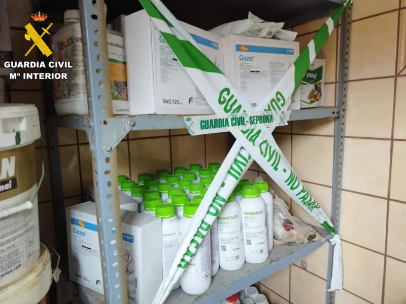 Intervienen más de una tonelada de productos fitosanitarios