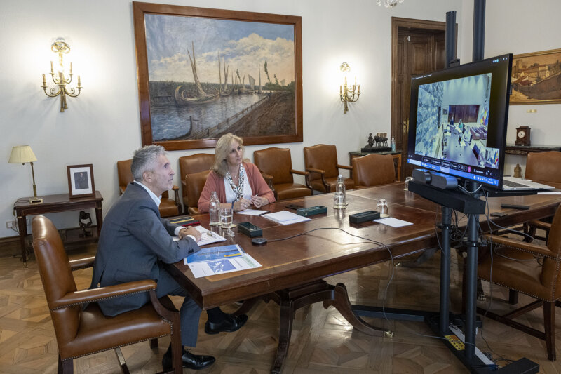 Grande-Marlaska y Clavijo abordan la situación migratoria