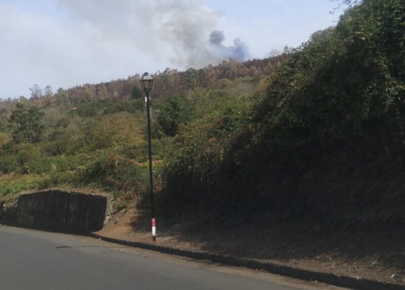 Zona de El Ravelo, en El Sauzal. Reactivación del incendio de Tenerife