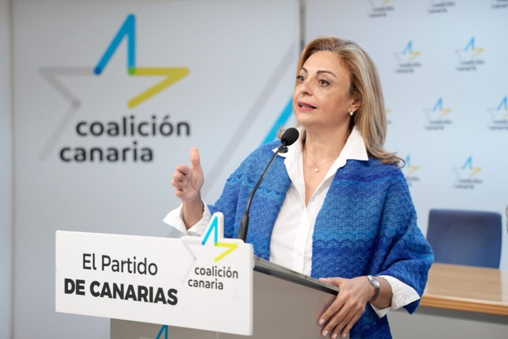 Coalición Canaria encara 2025 para cumplir la Agenda Canaria. Cristina Valido durante su comparecencia/ Coalición Canaria.